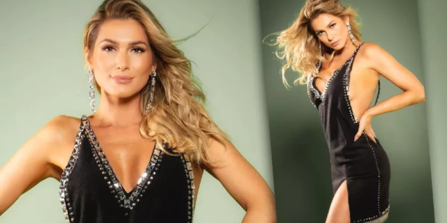 Lívia Andrade estreia em quadro do 'Domigão'.