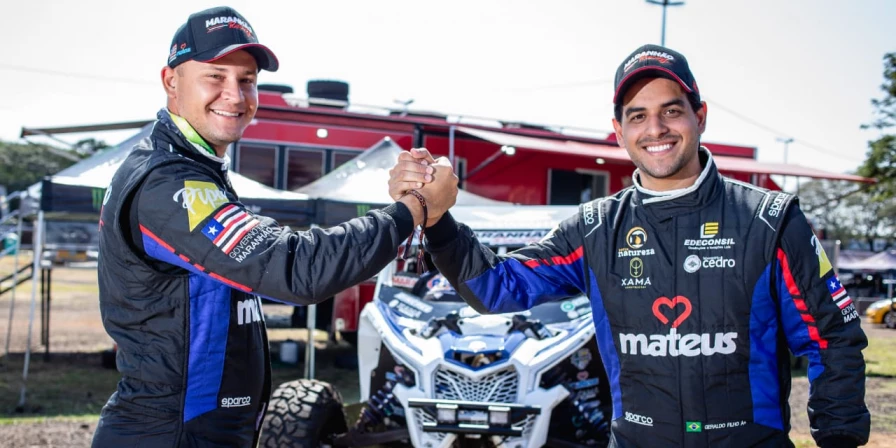 A outra dupla maranhense no rally também celebrou um bom resultado