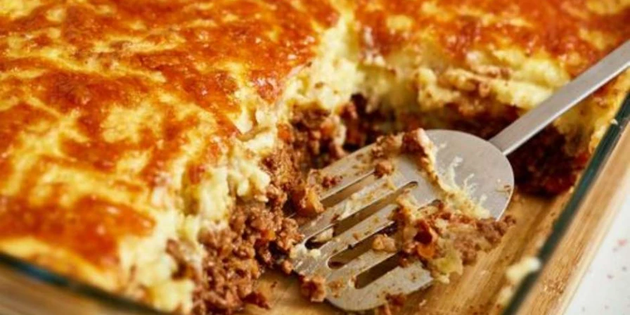 Bolo de batata com carne moída