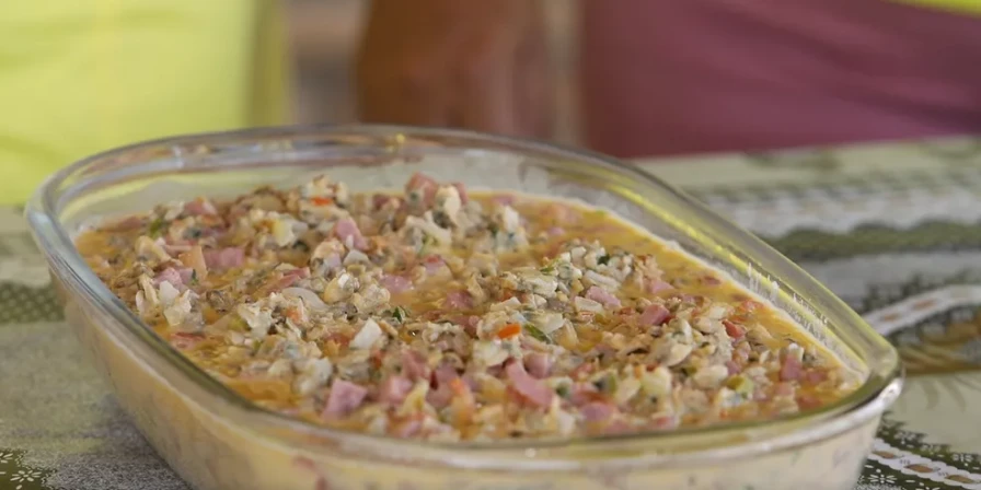 Sarnambi ao leite de coco.