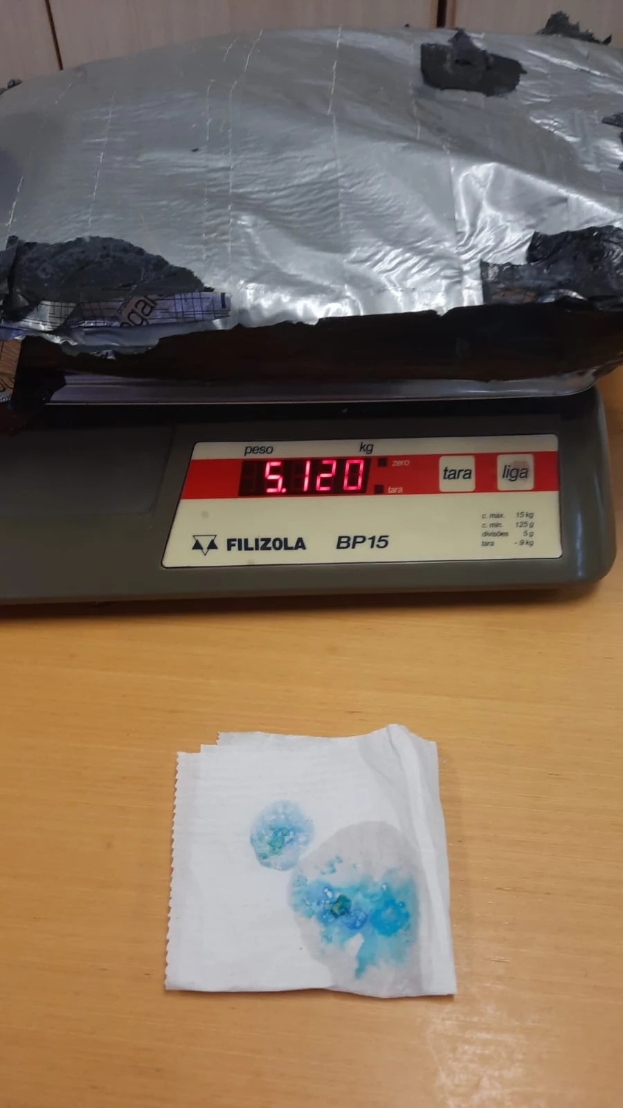 Os mais de 5 kg de pasta base de cocaína foram apreendidos nesta terça-feira(18). (Foto: Divulgação/Polícia Federal)