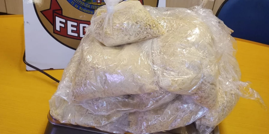 Cocaína apreendida pela PF, no aeroporto de São Luís.