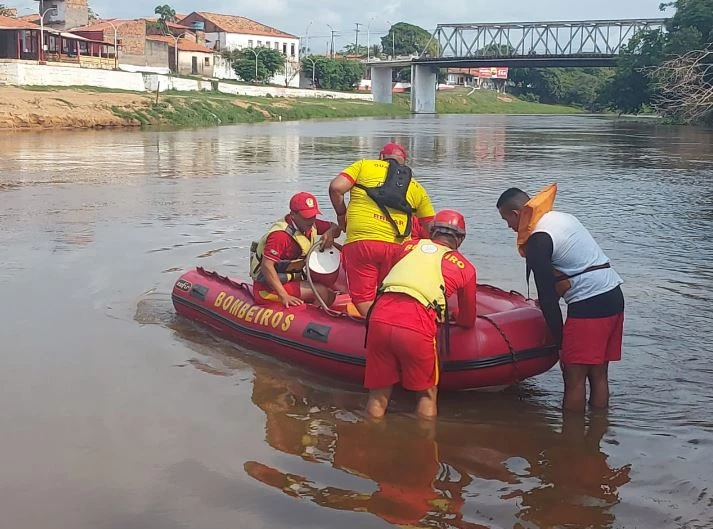 Jovem desapareceu no Rio Mearim, em Trizidela do Vale. Foto: Divulgação/CBMMA.