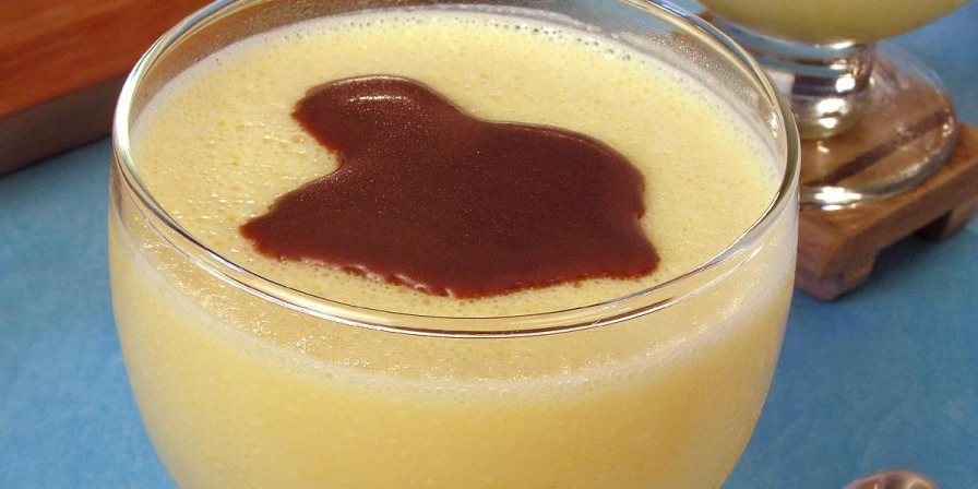 Mousse de milho verde com goiabada