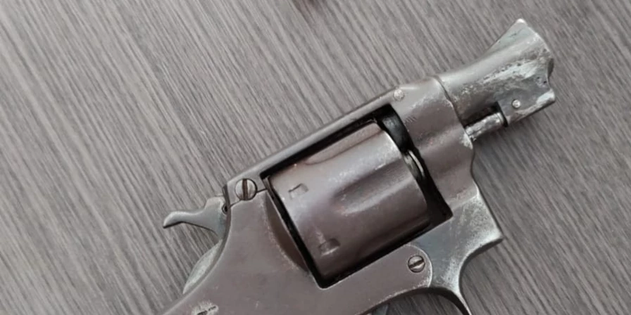 Arma de fogo e munições apreendida com o suspeito.