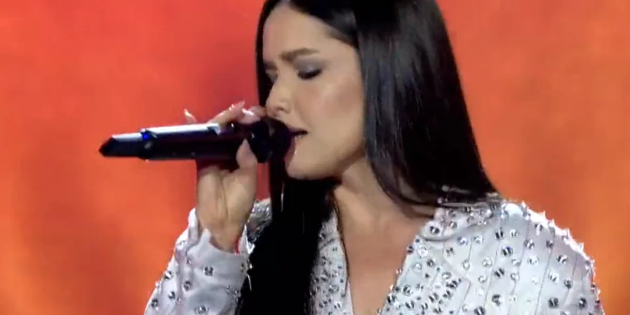 Juliette durante apresentação ao programa ‘Vem Que Tem’, da Globo.