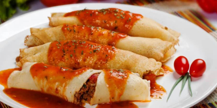 Panqueca de carne moída.