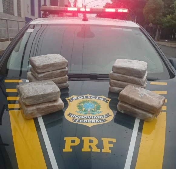 Droga apreendida pela PRF-MA em Caxias. Foto: Divulgação/PRF-MA.