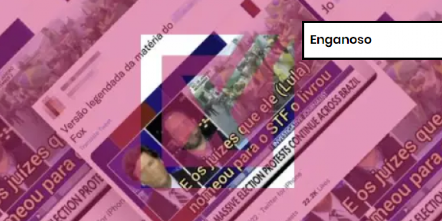 O comentário é enganoso por causa da ausência de dados sobre a dimensão dos atos e pelo fato da pauta dos protestos atentar contra a democracia no Brasil. (Foto: Reprodução)