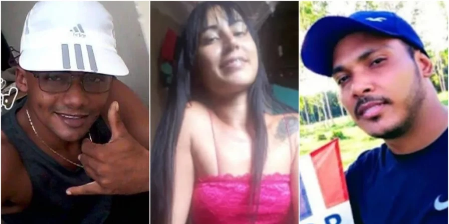 Rafael (à esquerda) matou Gisley (centro) e Anderson (à direita) por causa de um suposto relacionamento extraconjugal.