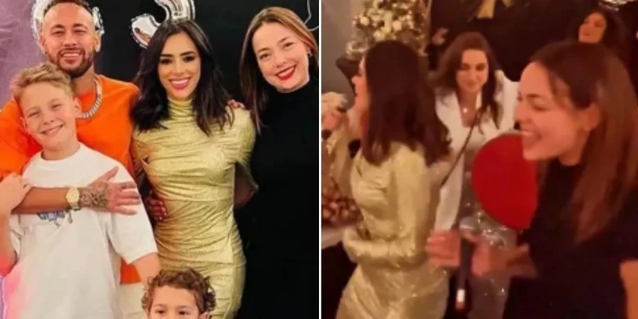 Bruna Biancardi na festa com Neymar