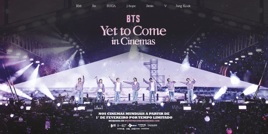 'Yet To Come' do BTS, um dos maiores grupos de K-Pop do mundo.