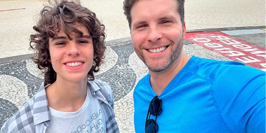 Guilherme Rudá e Thiago Fragoso gravam importante cena em 'Travessia'