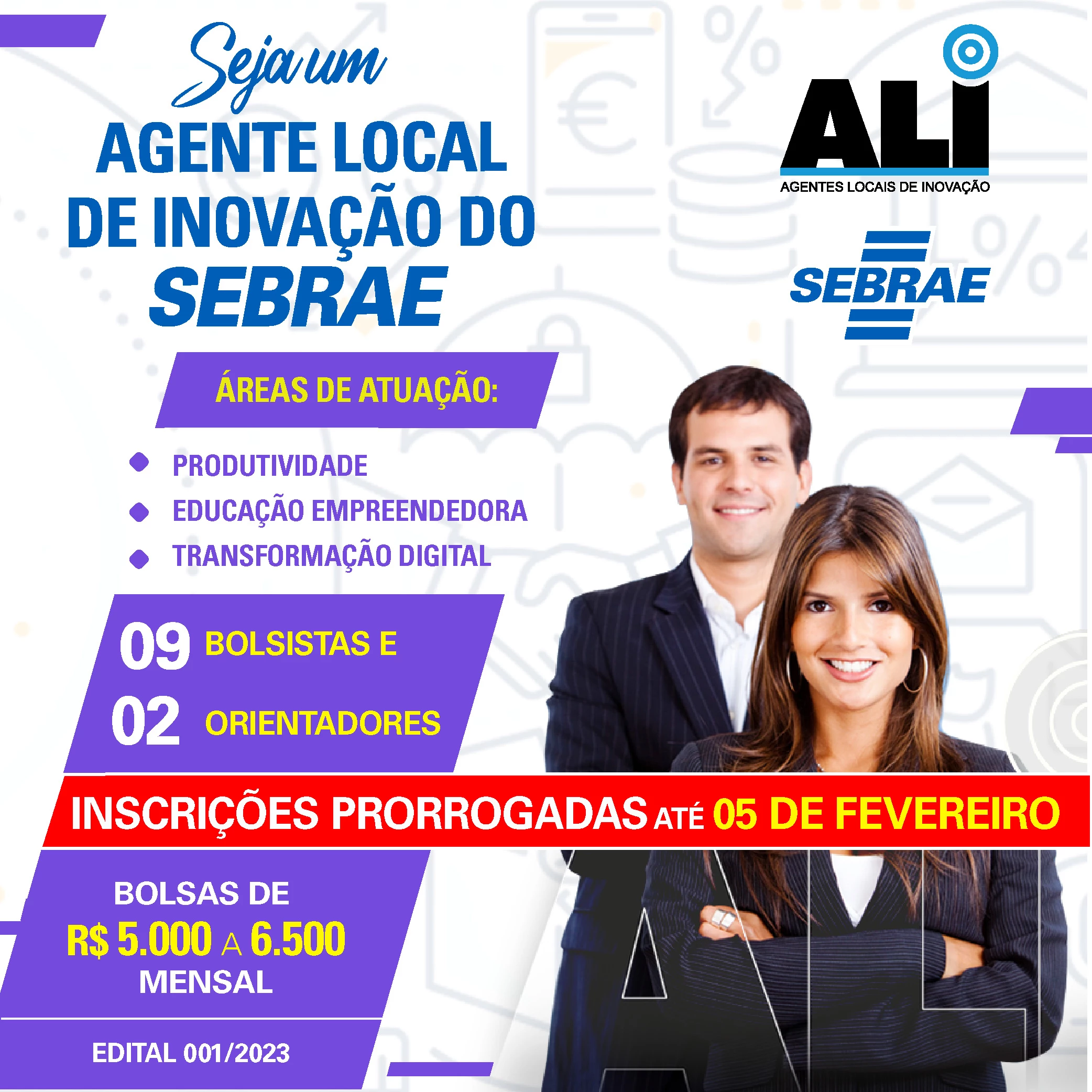 O valor das bolsas varia de R$5 mil a R$ 6,5 mil, com duração de até 24 meses. Foto: Divulgação