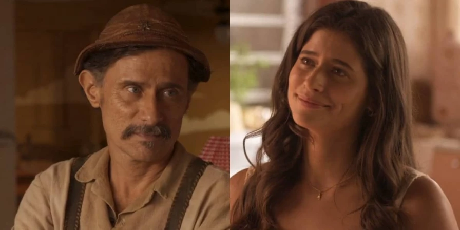 Timbó (Henrique Diaz) e Candoca (Isadora Cruz)