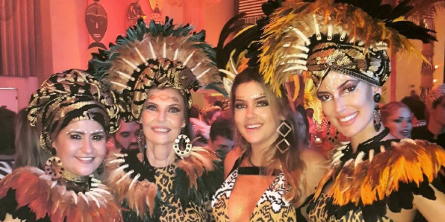 Márcia Paz, Cíntia Klamt Motta, Marcella Tranchesi e Bianca Klam no Almoço em homenagem à Àfrica