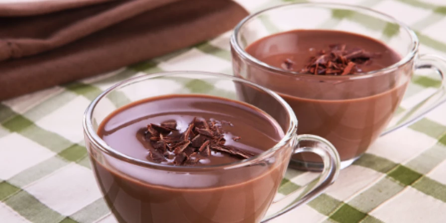 Chocolate quente cremoso.