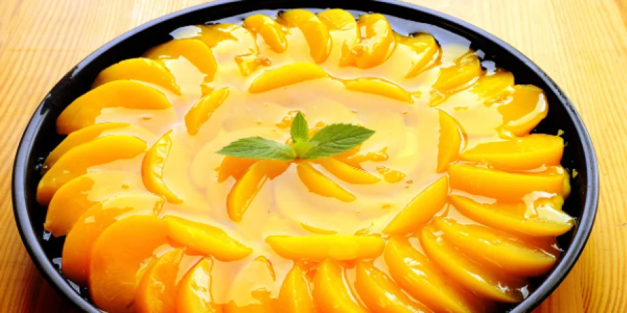 Bolo de pêssego.