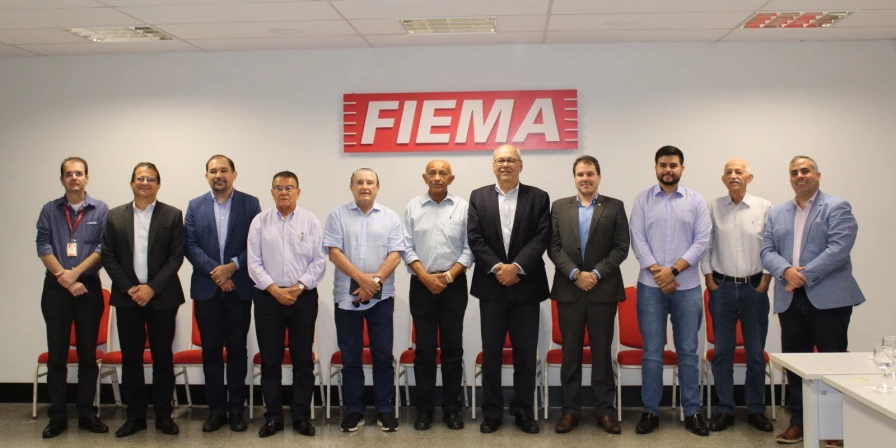 Comitiva da Fiema e CNI durante o encontro para implantação do Observatório da Indústria no Maranhão.