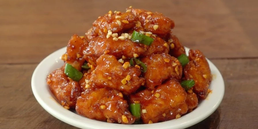 Delicioso frango frito à moda coreana.