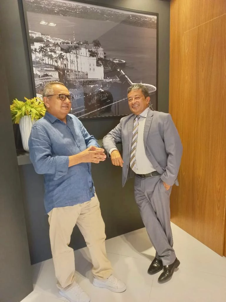 Reencontro de velhos amigos: Georgino Melo e Silva e José Carlos Madeira
