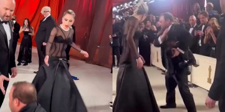 Lady Gaga corre para socorrer fotógrafo que caiu