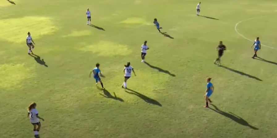 Lance da partida entre Botafogo e Cefama, pelo Brasileiro Feminino Sub-20.