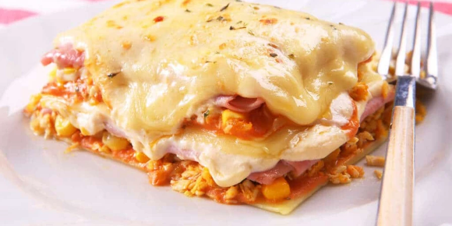 Lasanha de frango.