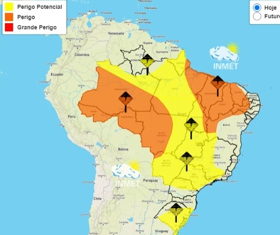 Alerta laranja. Foto: Divulgação