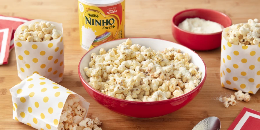 Pipoca de leite ninho.