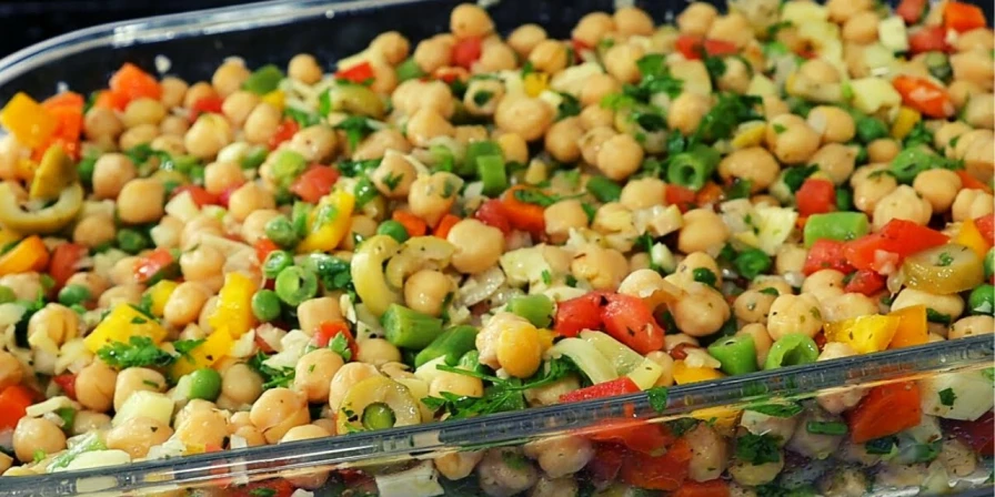 Salada de grão-de-bico.