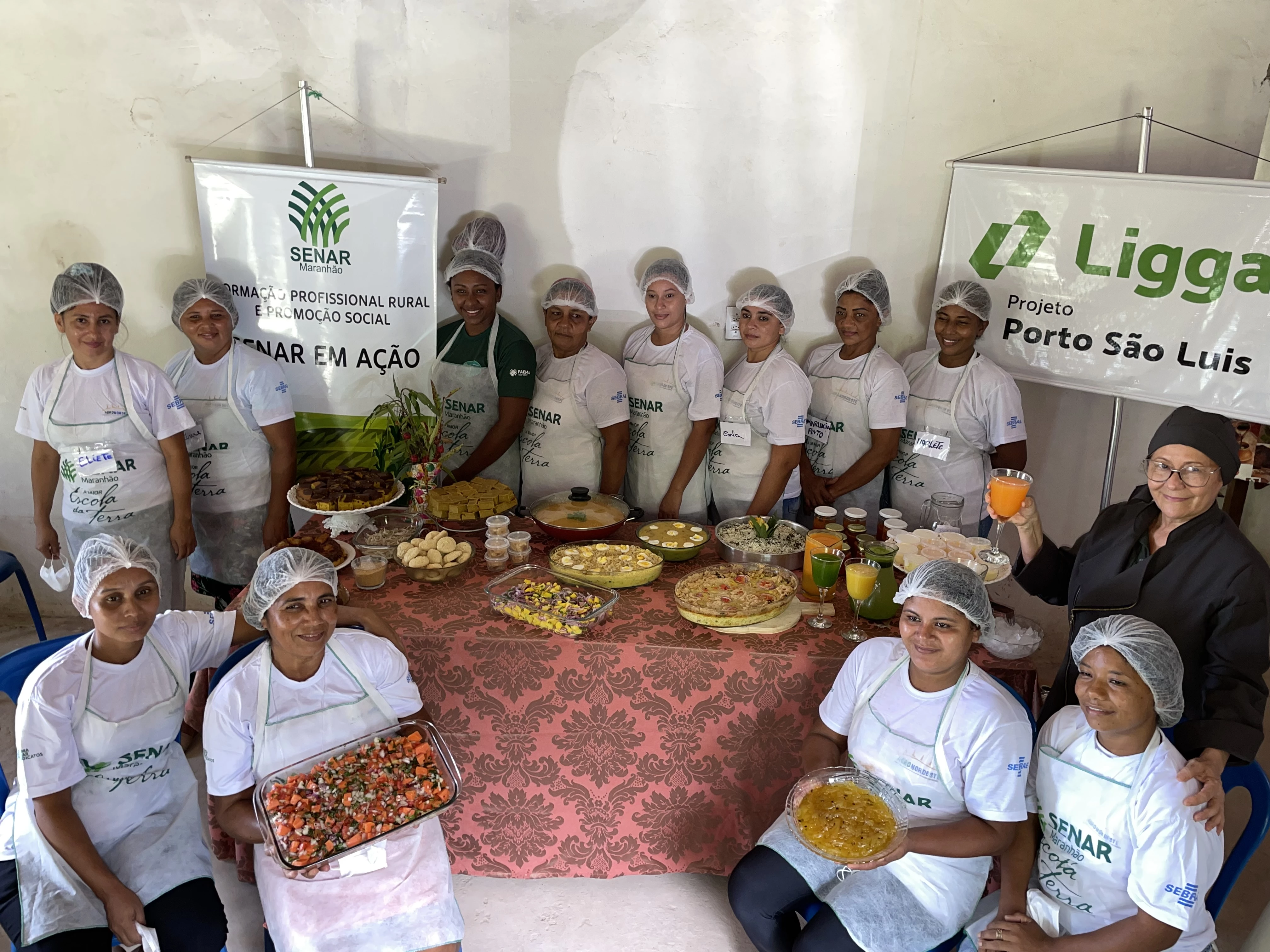 Formatura das alunas do Curso de Alimentação Alternativa promovido pela Ligga – Projeto Porto São Luís e SENAR-MA. (Foto: Divulgação)