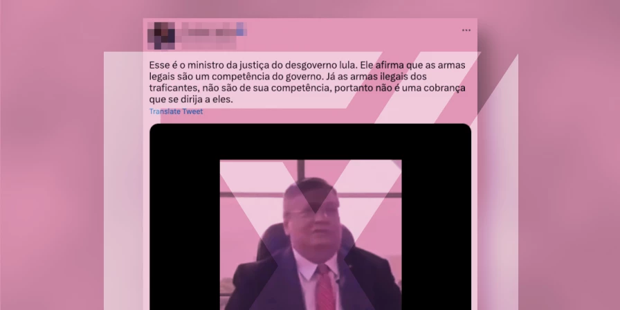 É enganoso o post que afirma que o ministro da Justiça e da Segurança Pública, Flávio Dino, esteve no Complexo da Maré, no Rio de Janeiro.