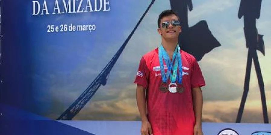 Davi Hermes conquistou três medalhas no Torneio Grão-Pará