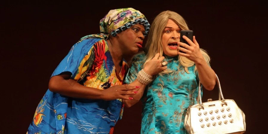 Dijé e Clarisse Milhomem, da peça 'Pão com Ovo'