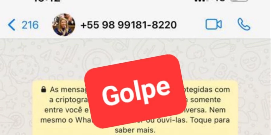 Mensagem enviada por criminosos a contatos da deputada Iracema Vale