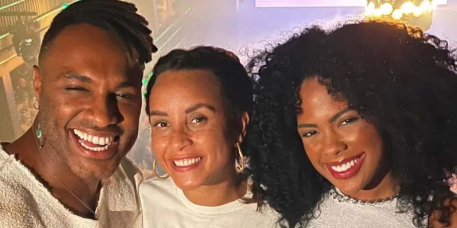 Monitila, Fred e Marvvila se reencontram em balada no Rio