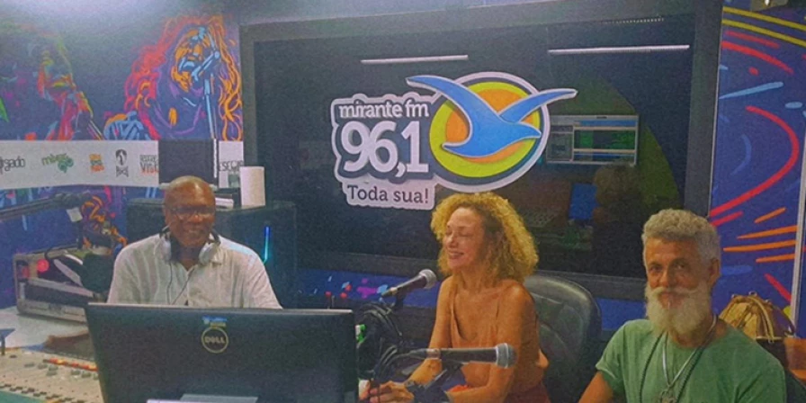 Claudiana Cotrim e Urias Oliveira na Mirante FM. Foto: Divulgação