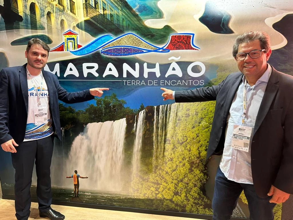 Secretário adjunto de Estado de Turismo, Ruan Tavares, e Armando Ferreira, gerente do Rio Poty Hotel & Resort e presidente da Associação Brasileira da Indústria de Hotéis (ABIH/MA)