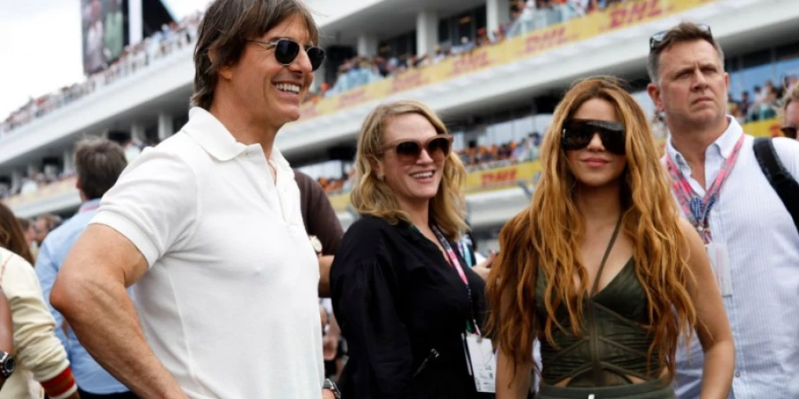 Shakira e Tom Cruise no GP de Fórmula 1 em Miami.