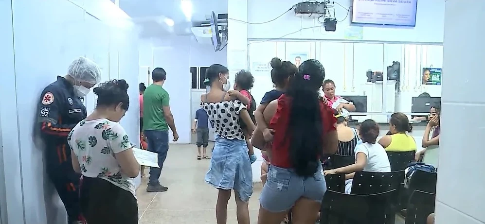 Demora no atendimento causa reclamação de familiares de pacientes no Hospital da Criança. (Foto: Reprodução / TV Mirante)