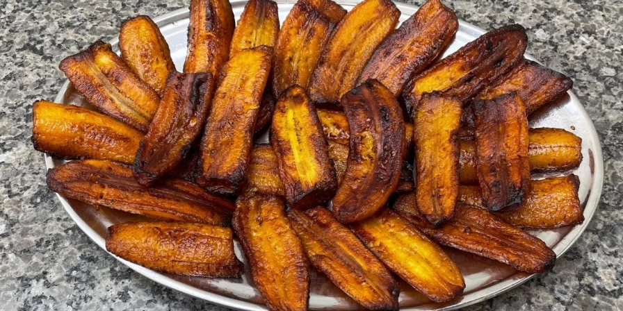 Banana frita.