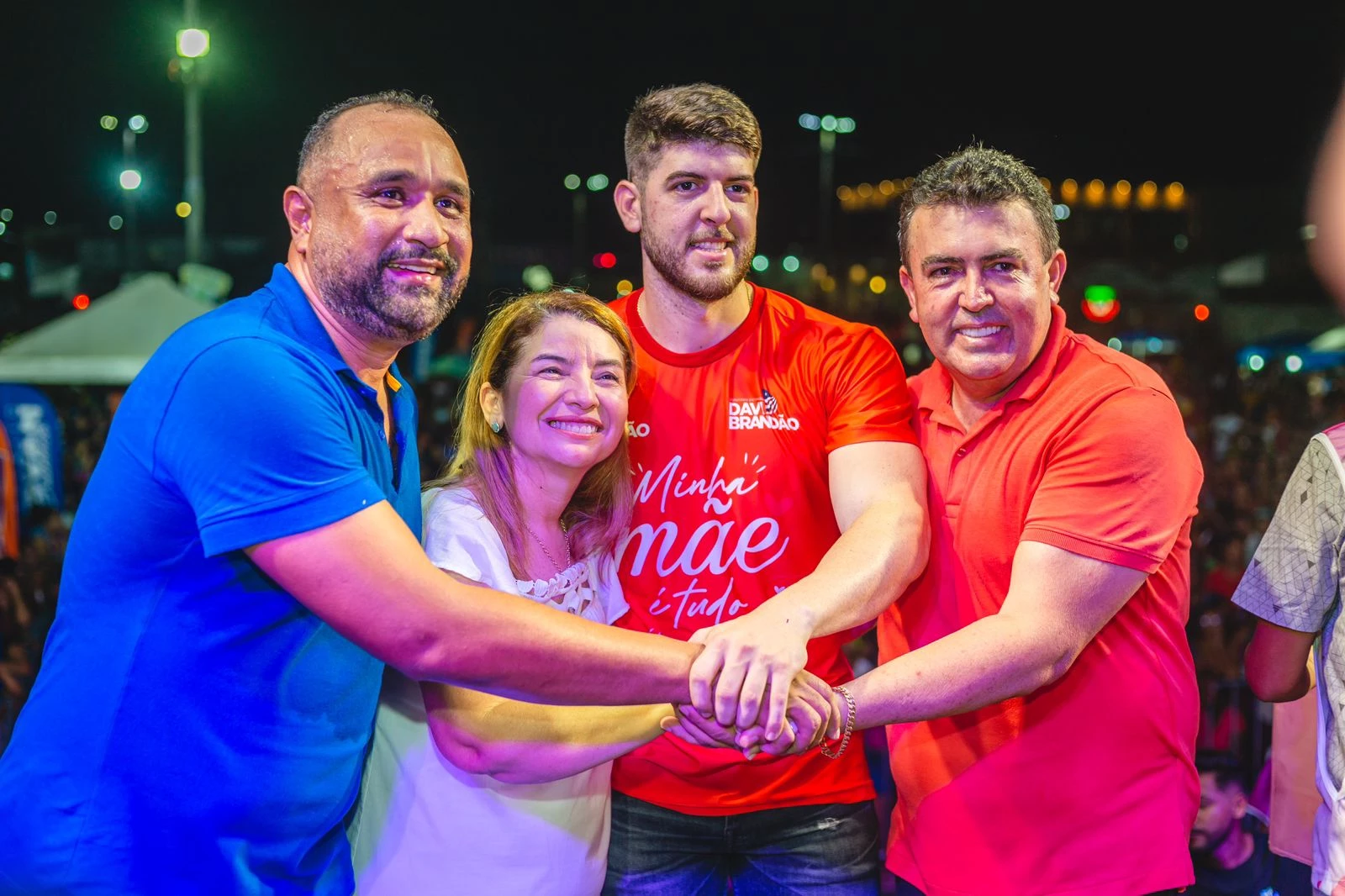 Roberto Costa com Iracema Vale, Davi Brandão e o prefeito de Bacabal, Edvan Brandão