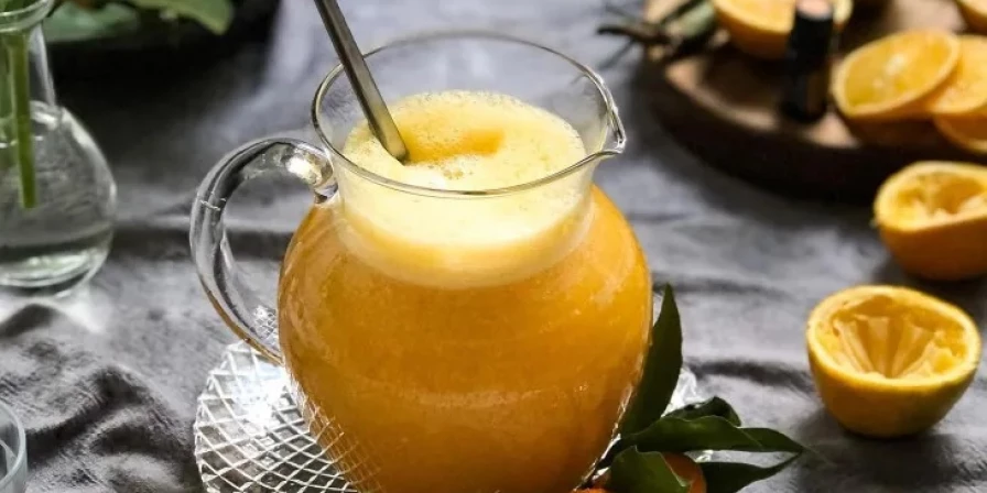 Receita de suco de laranja com mamão.