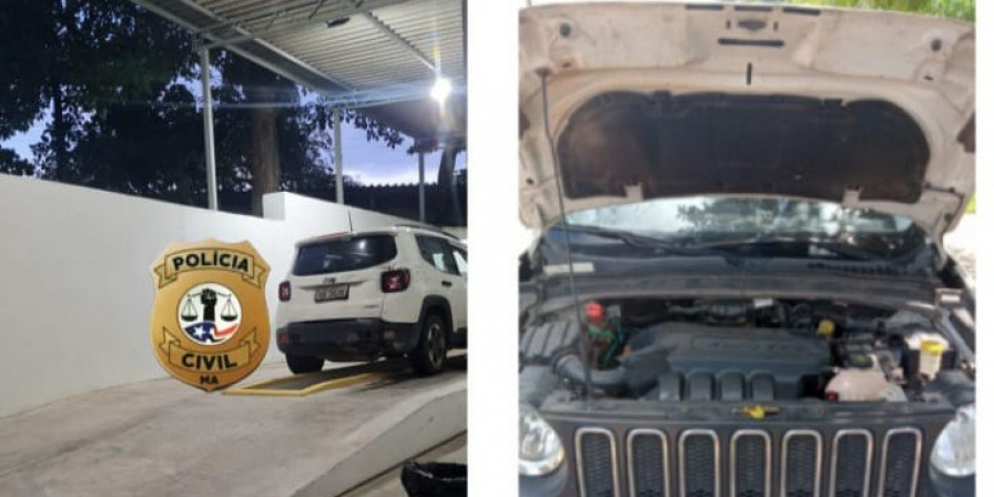 Carro foi roubado em 2017, em Porto Alegre, no Rio Grande do Sul. (Foto: Divulgação / PC-MA)
