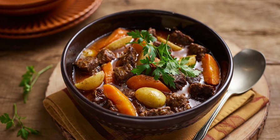 Carne de panela com batata.