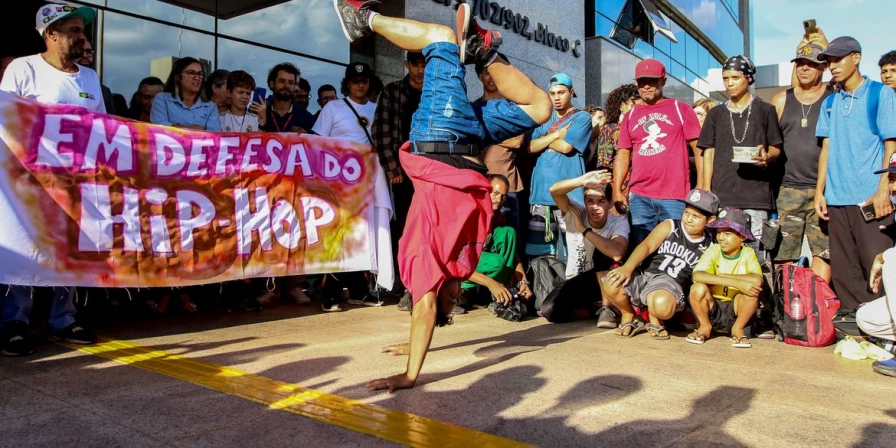 A marcha reuniu representantes do hip hop de vários estados do Brasil