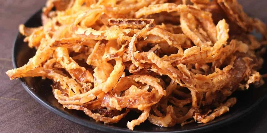 Cebola crispy.