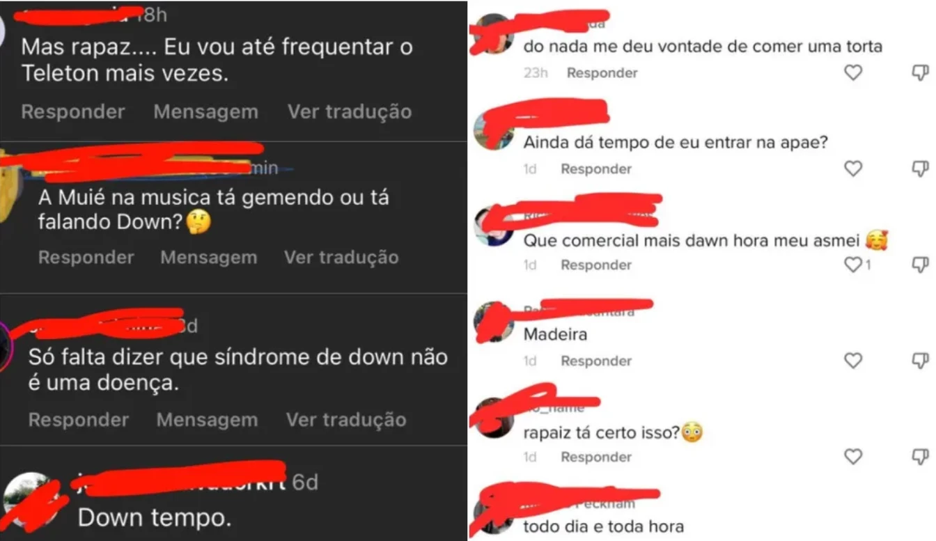 Comentários de ódio contra a modelo e influenciadora Maju de Araújo. (Foto: Reprodução/Instagram)