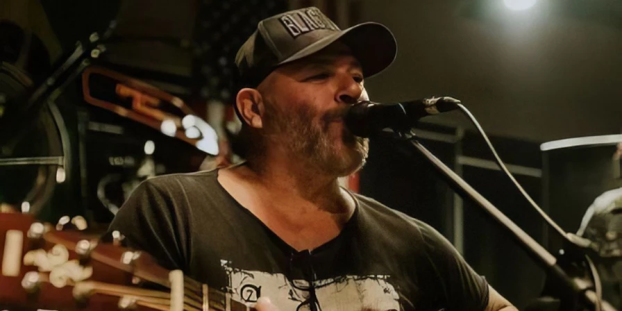 Baixista da banda de rock Ultraje a Rigor, Rinaldo Oliveira Amaral, mais conhecido como Mingau.